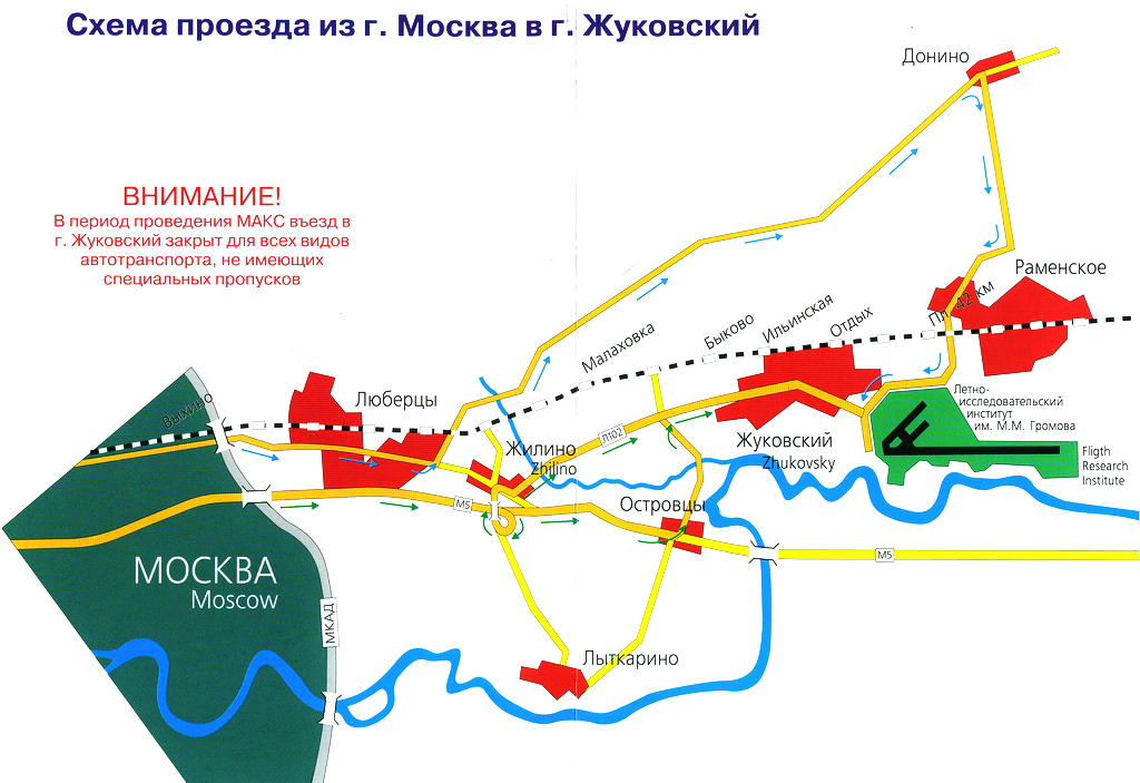 Жуковский карта транспорта